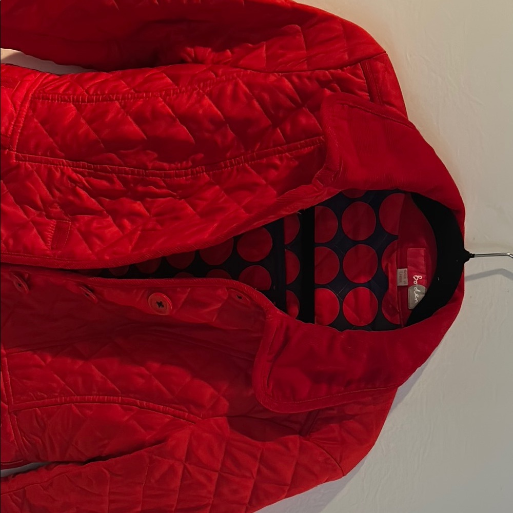Boden Red Quilted Jacket